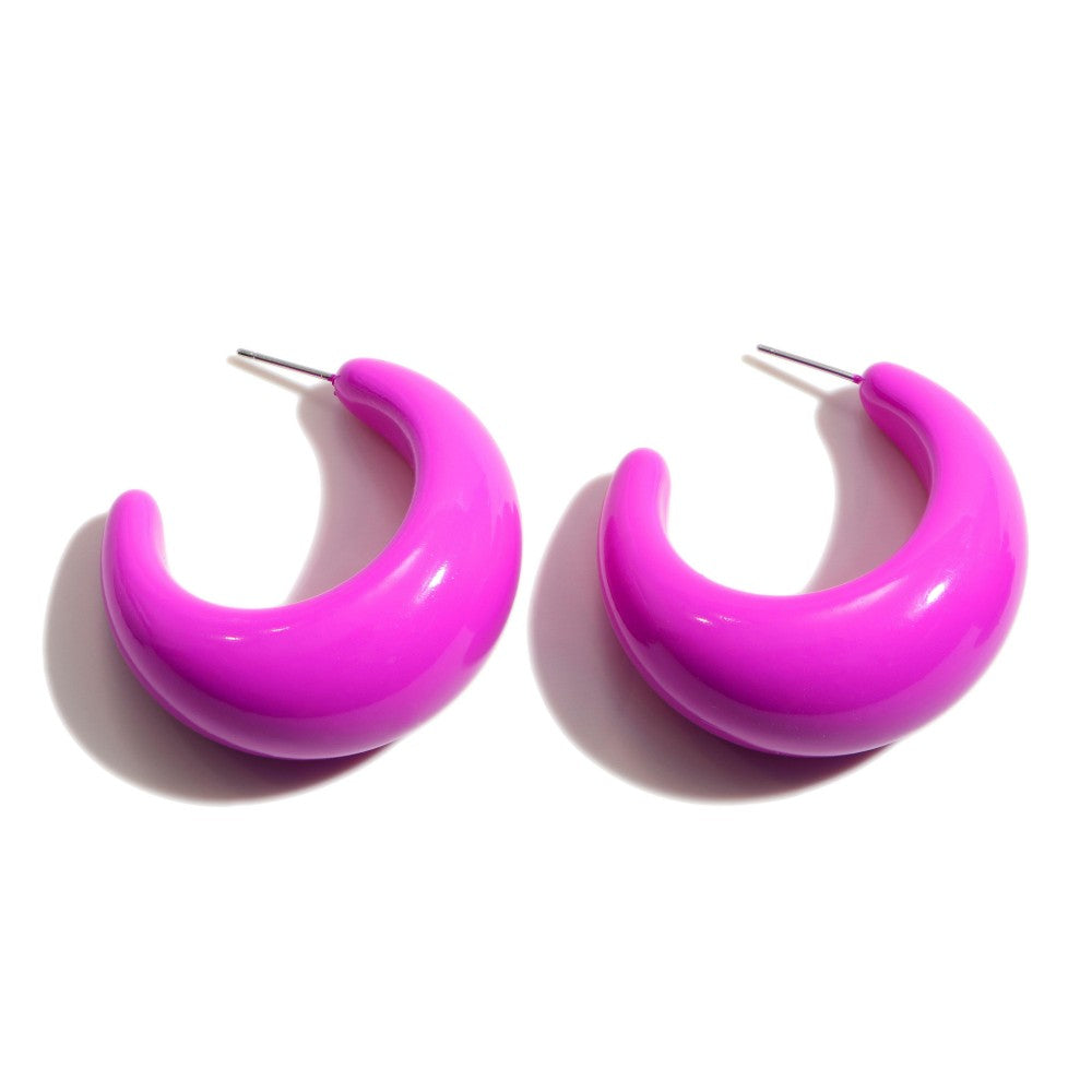 Fuschia Hoops